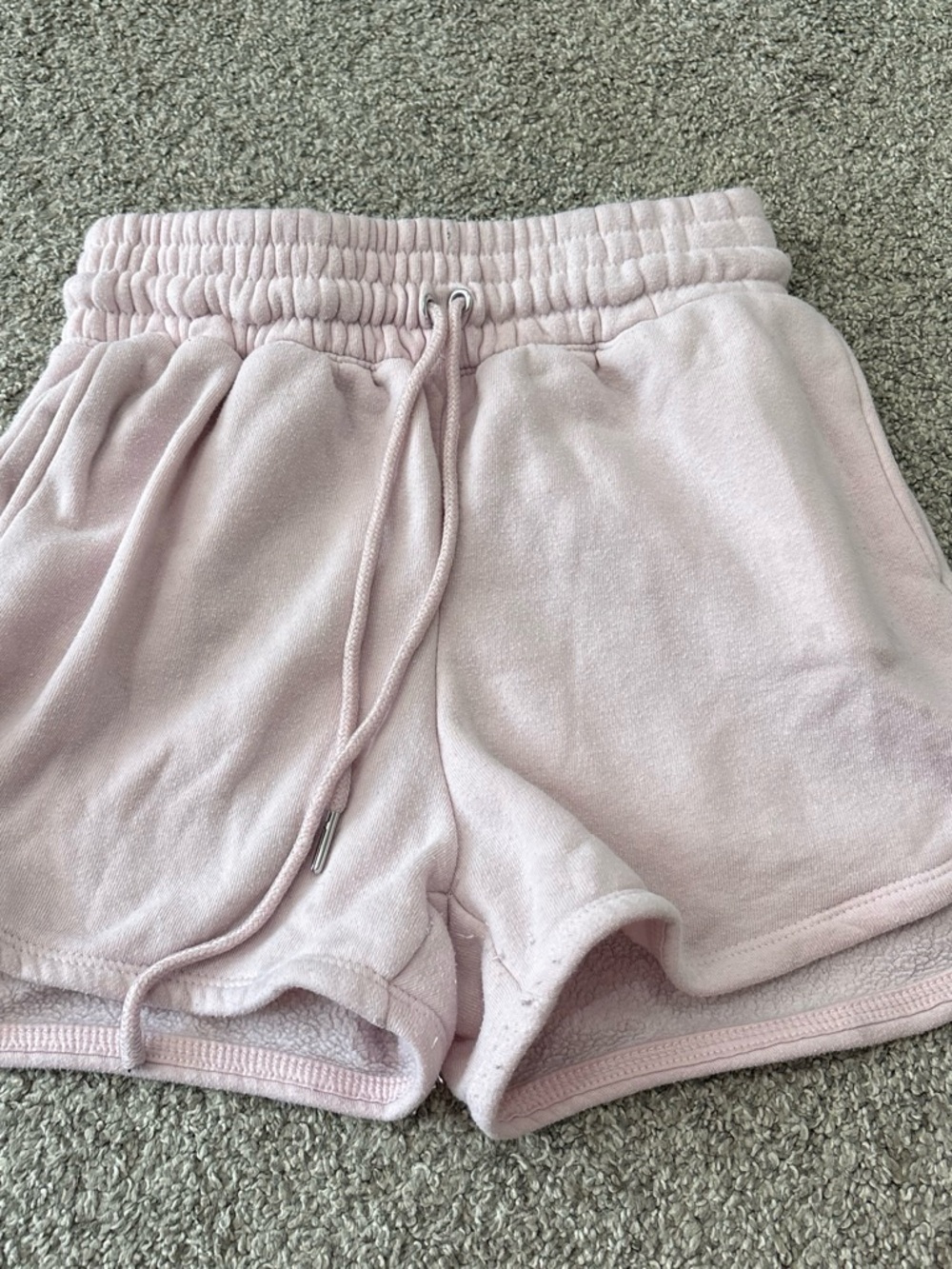 Together Light Pink Drawstring Terry Athletic Shorts